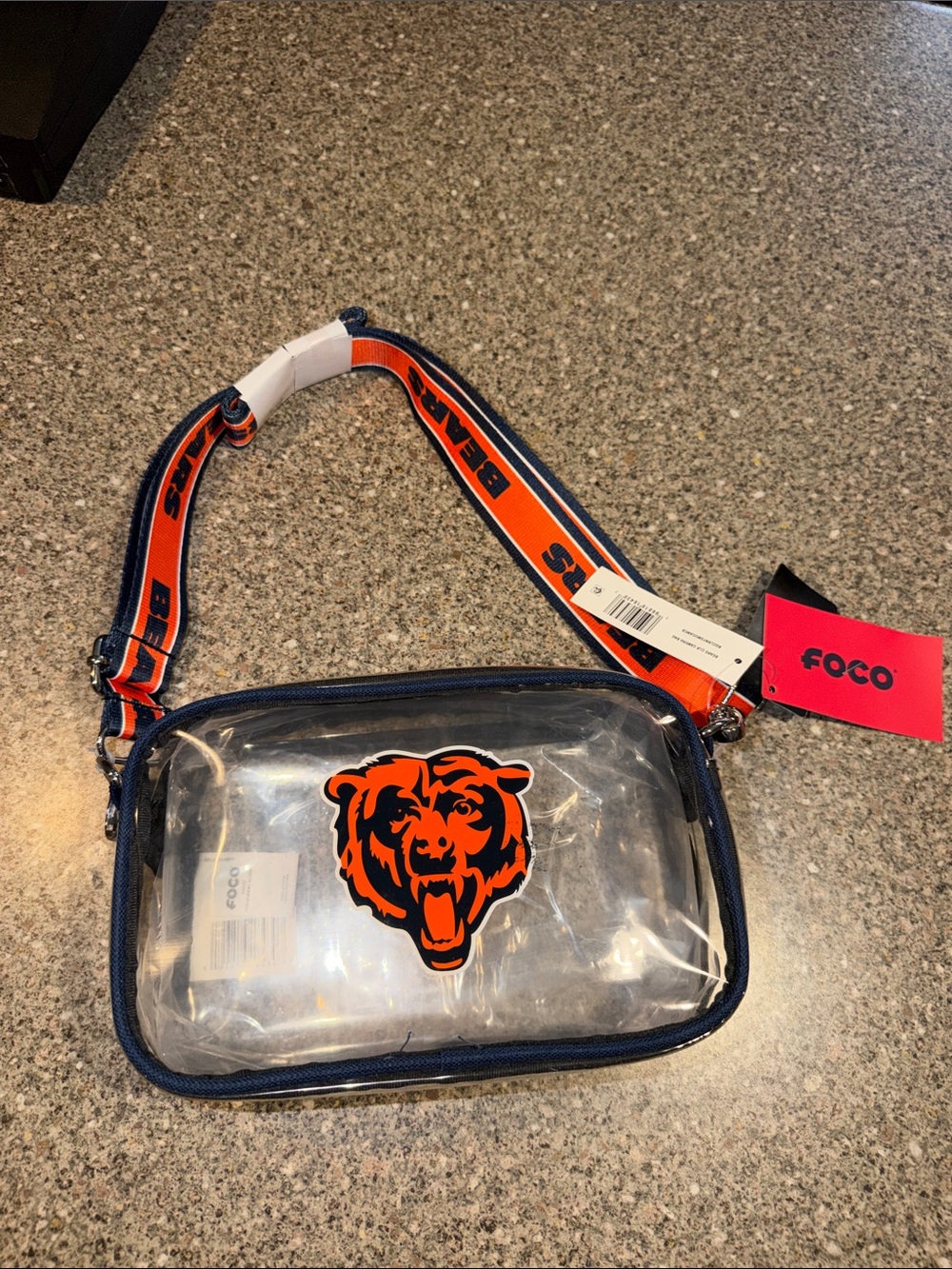 NFL Chicago Bears Clear Crossbody Belt Bag